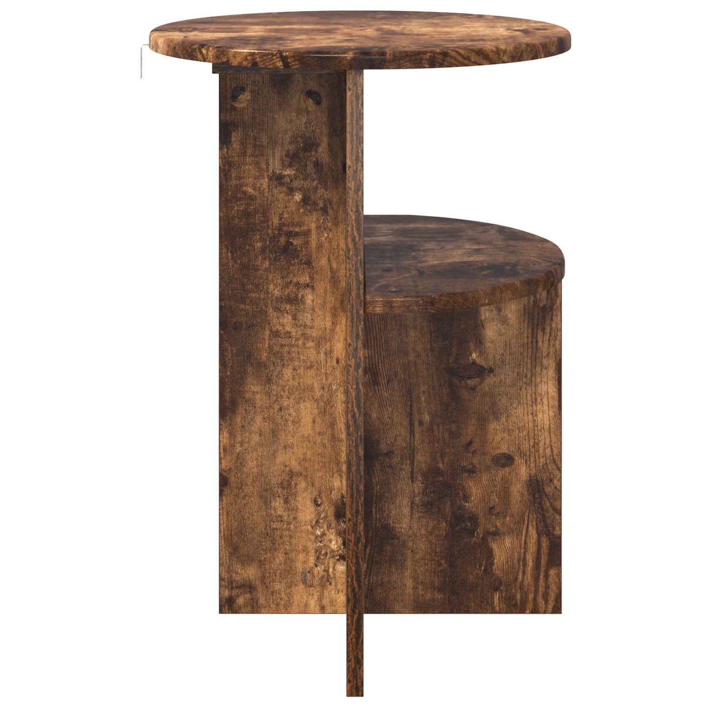 Sidebord med opbevaring Røget eg Ø 39,5 x 55 cm Konstrueret træ
