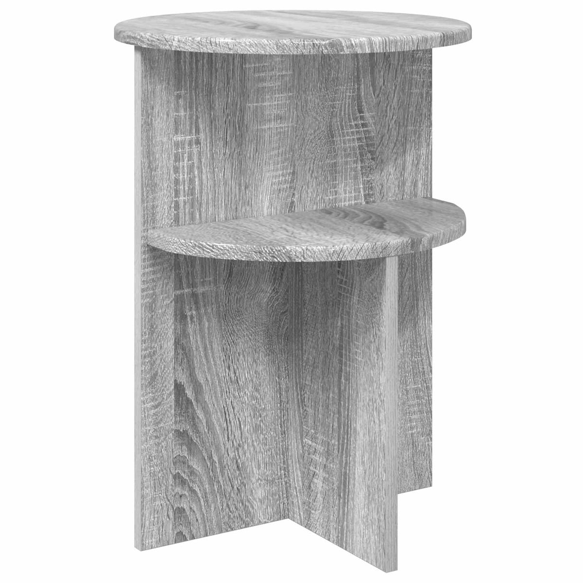 Sidebord Grå sonoma-eg Ø 39,5 x 55 cm Konstrueret træ