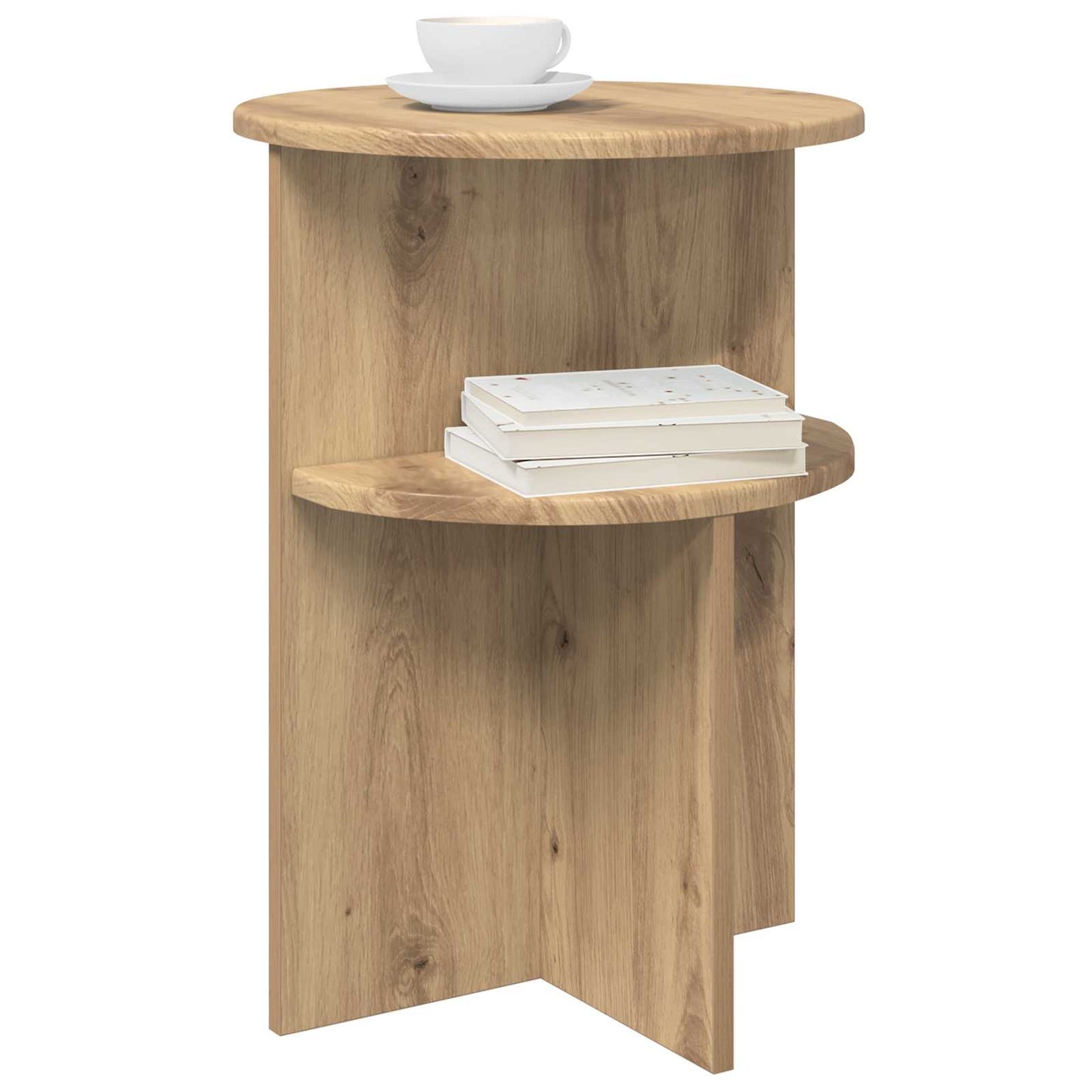 Sidebord Artisan-eg Ø 39,5 x 55 cm Konstrueret træ