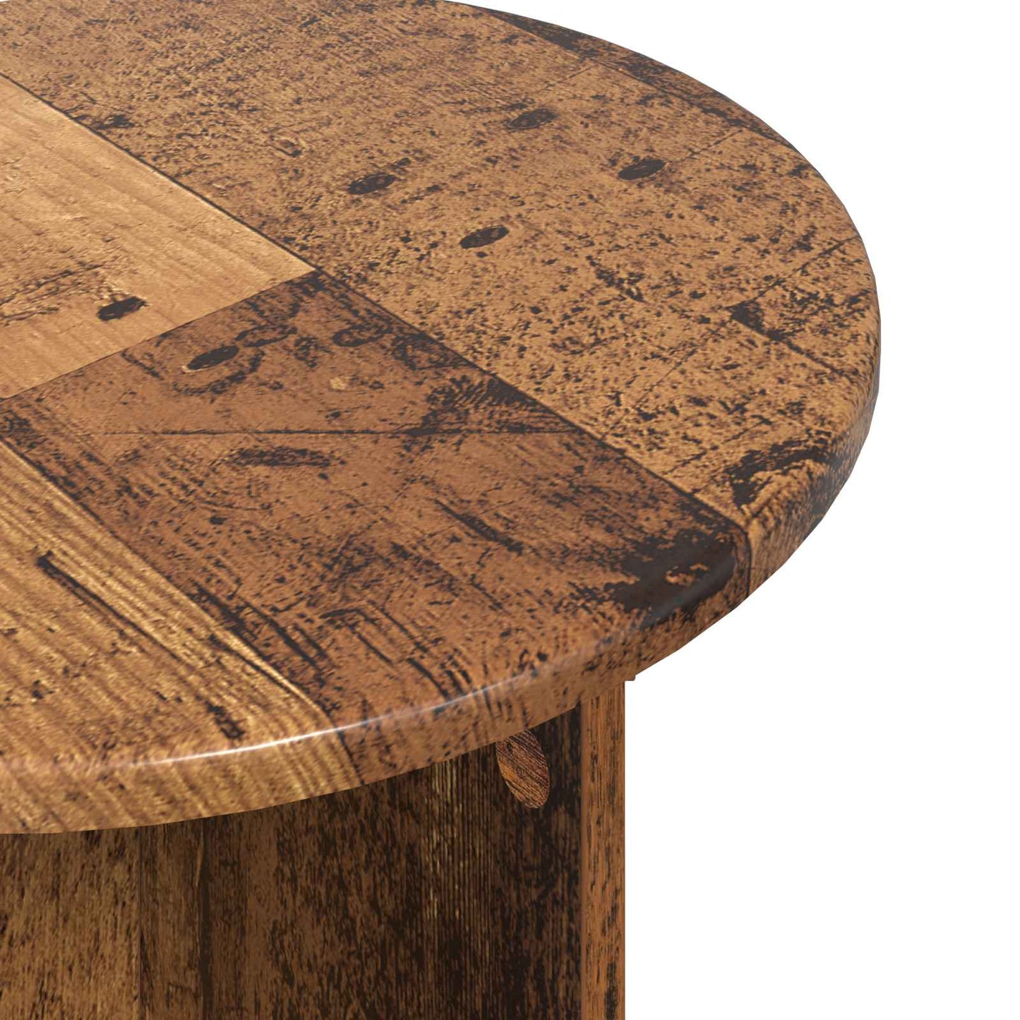 Sidebordssæt 2 stk. Gammelt træ Ø 45 x 35 cm Konstrueret træ
