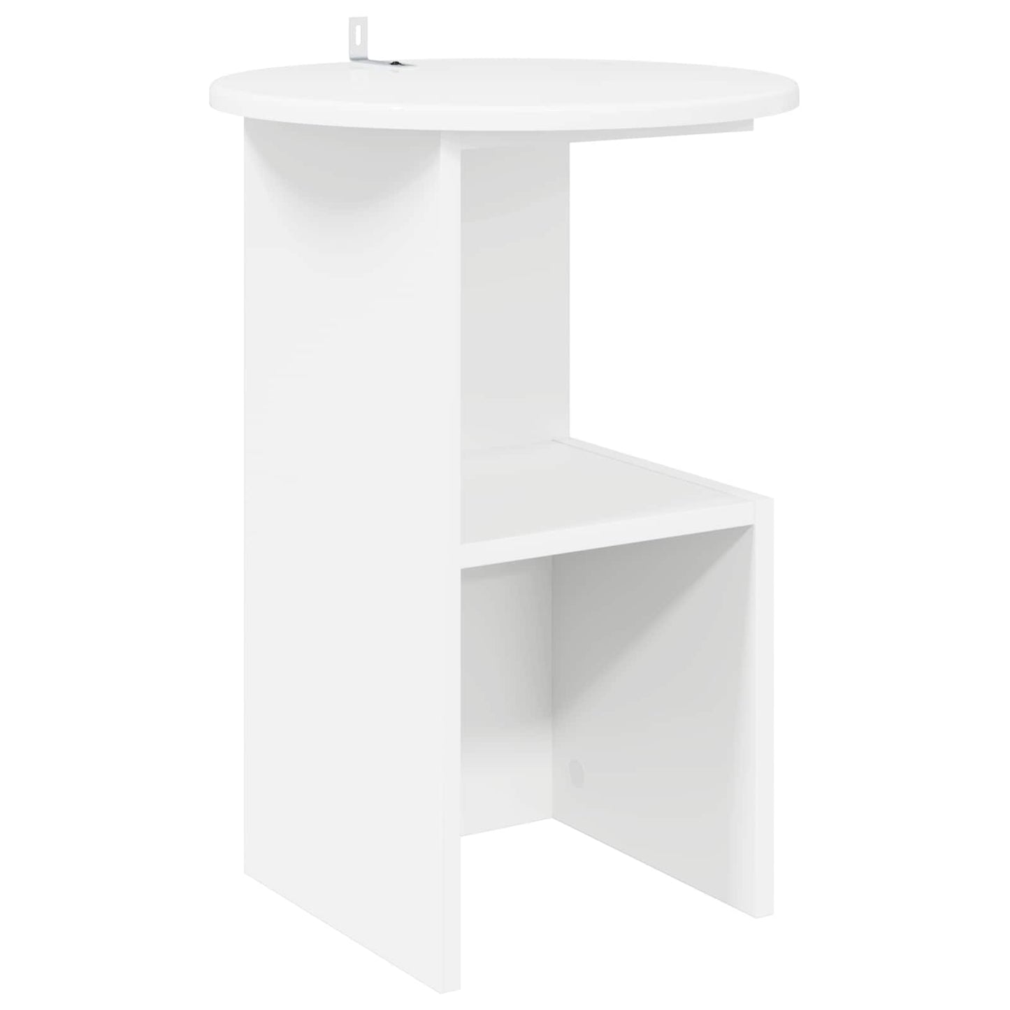 Sidebord Hvid Ø 39,5 x 55 cm Konstrueret træ