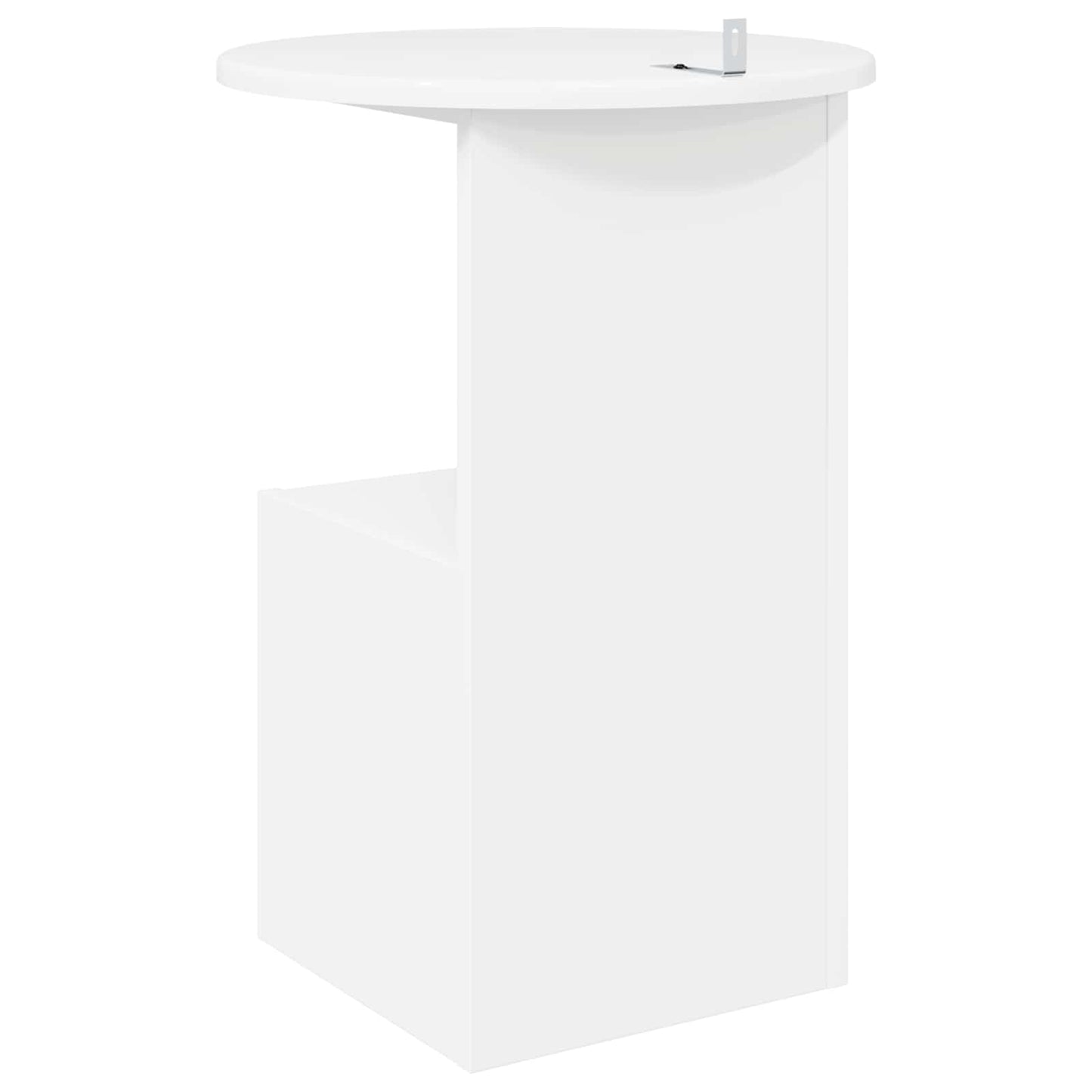 Sidebord Hvid Ø 39,5 x 55 cm Konstrueret træ