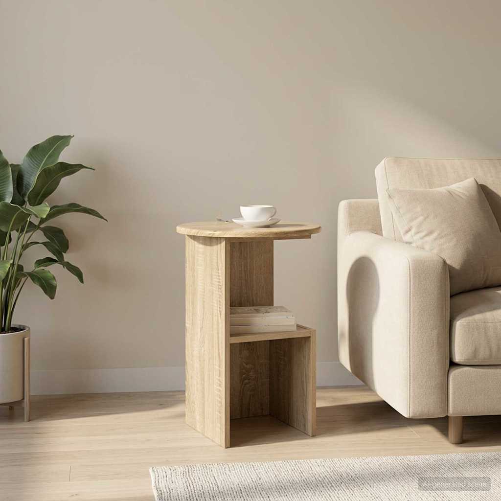 Sidebord Sonoma-eg Ø 39,5 x 55 cm Konstrueret træ