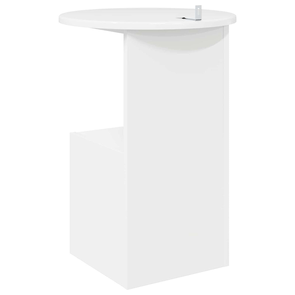 Sidebord Hvid højglans Ø 39,5 x 55 cm Konstrueret træ