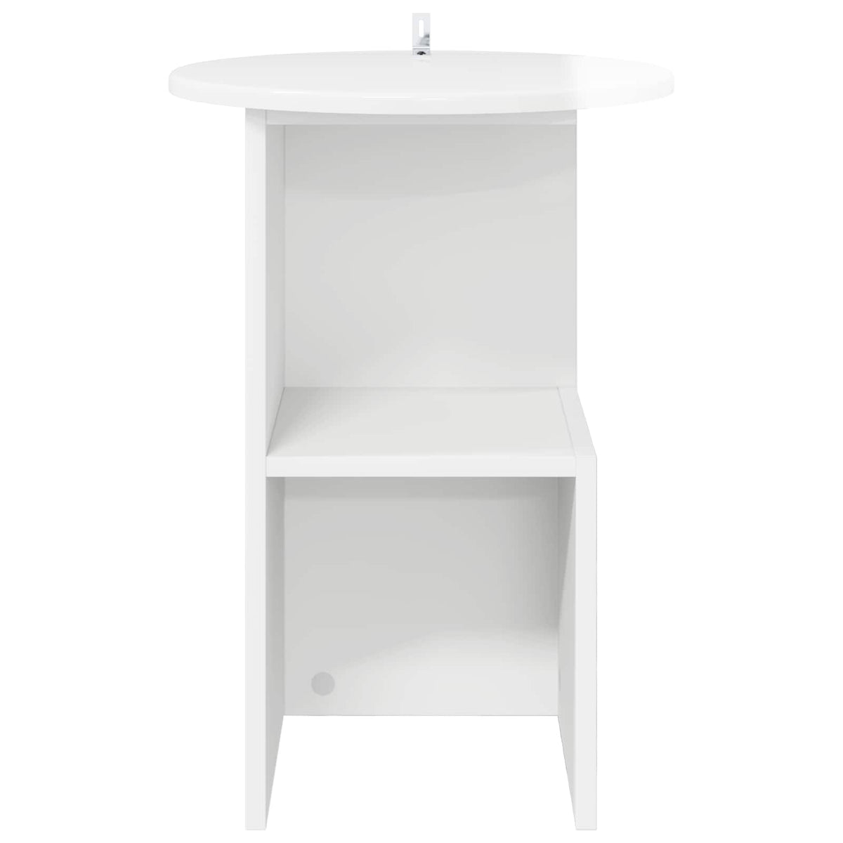 Sidebord Hvid højglans Ø 39,5 x 55 cm Konstrueret træ