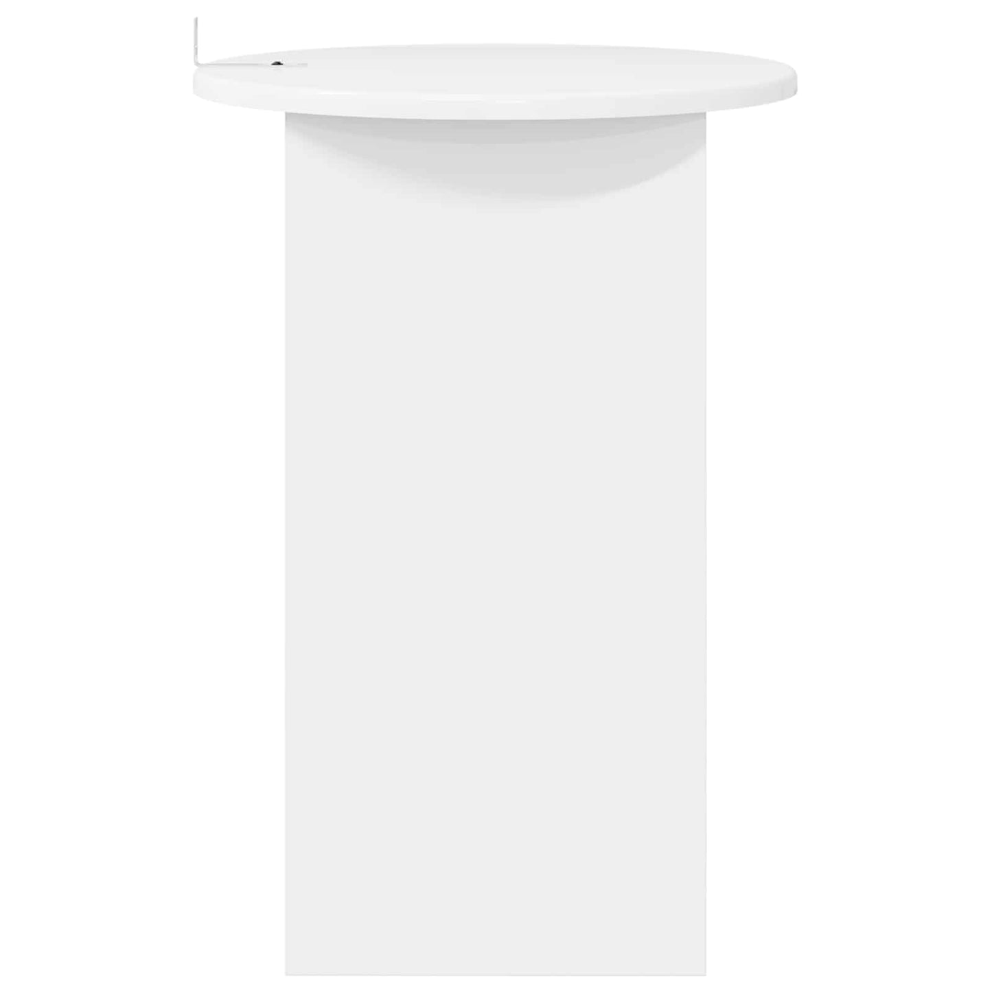 Sidebord Hvid højglans Ø 39,5 x 55 cm Konstrueret træ