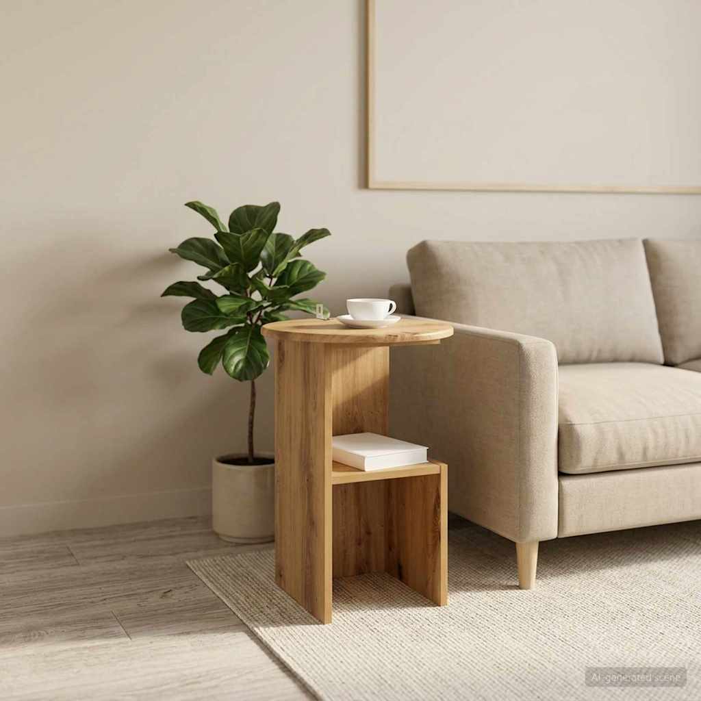 Sidebord Artisan-eg Ø 39,5 x 55 cm Konstrueret træ