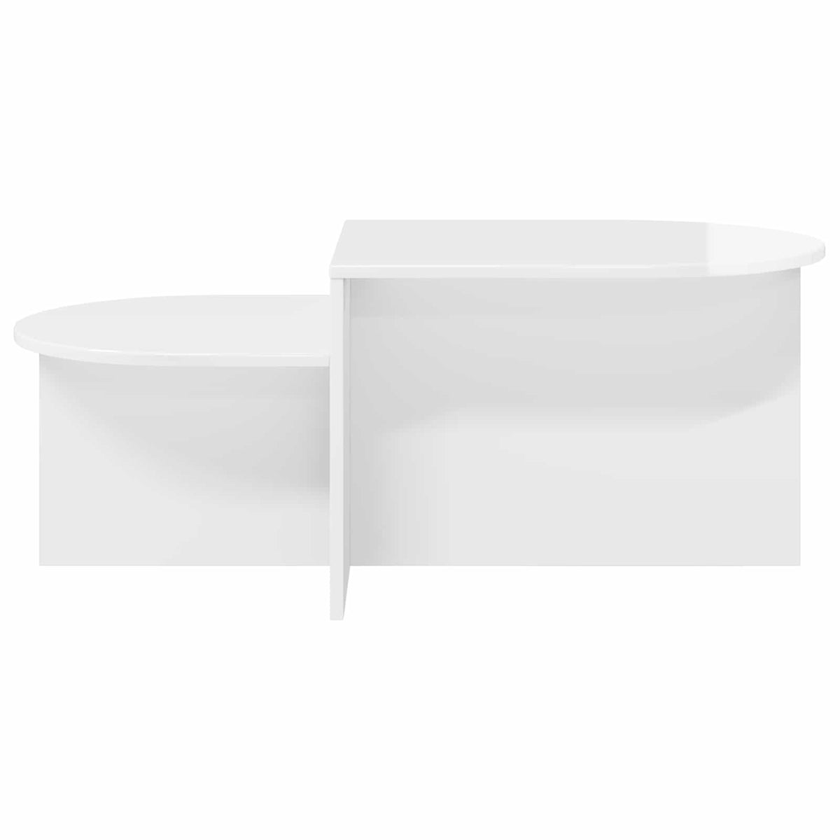 Sofabord Hvid højglans 100 x 50 x 40 cm Konstrueret træ