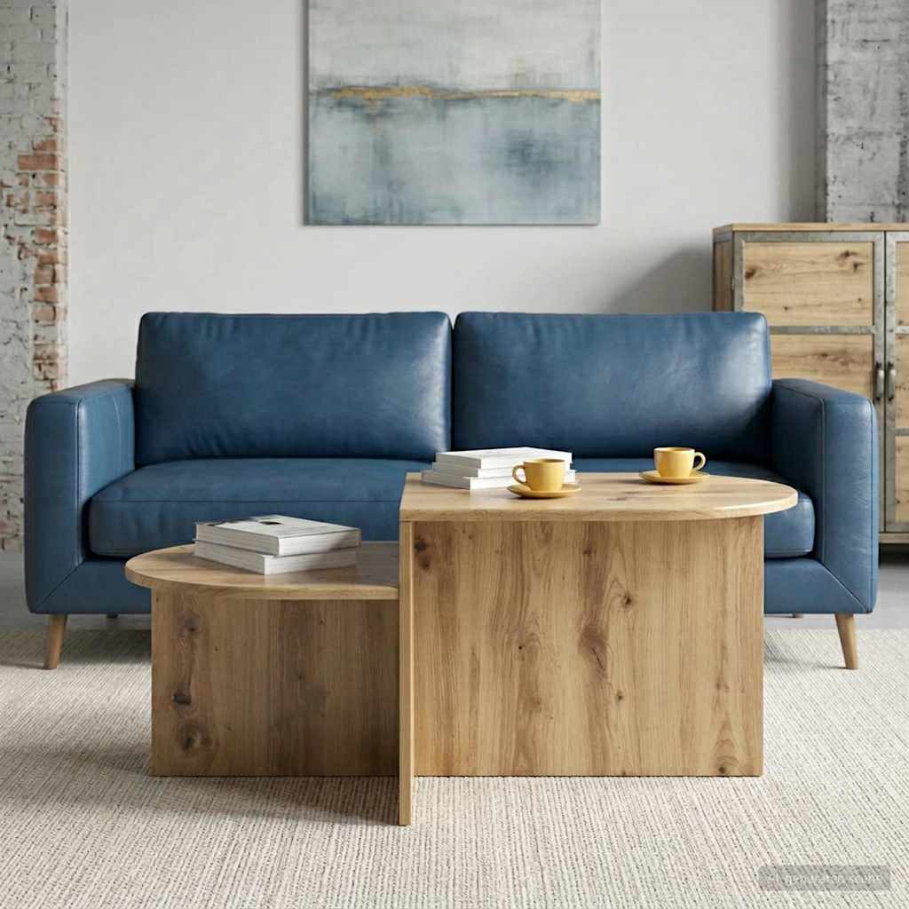 Sofabord Artisan-eg 100 x 50 x 40 cm Konstrueret træ