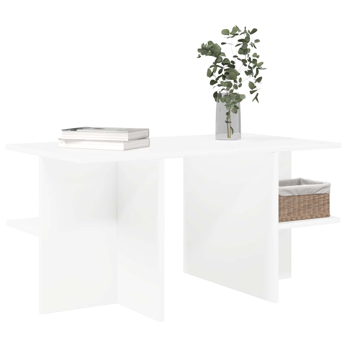 Sofabord Hvid 87 x 50 x 45 cm Konstrueret træ