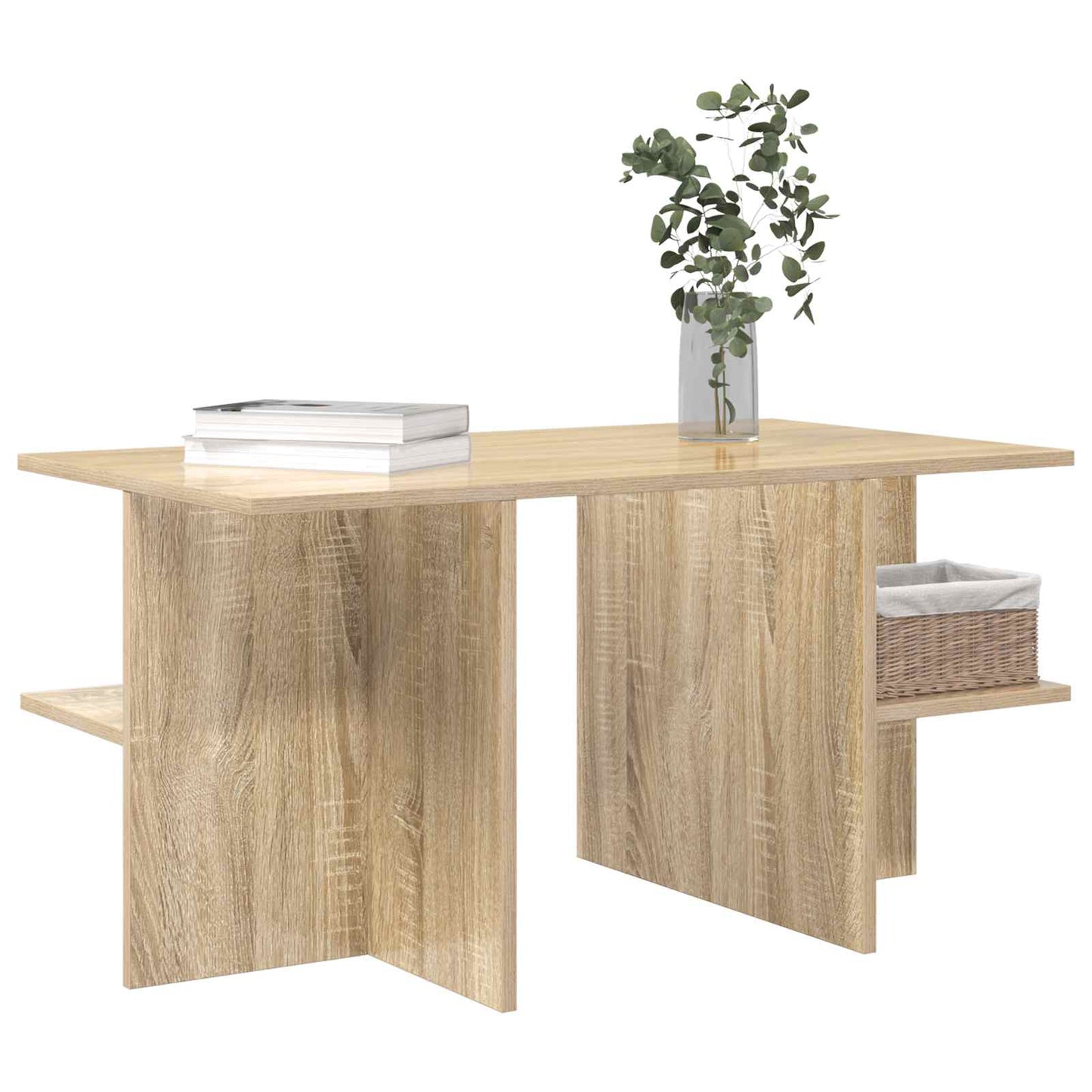 Sofabord Sonoma-eg 87 x 50 x 45 cm Konstrueret træ