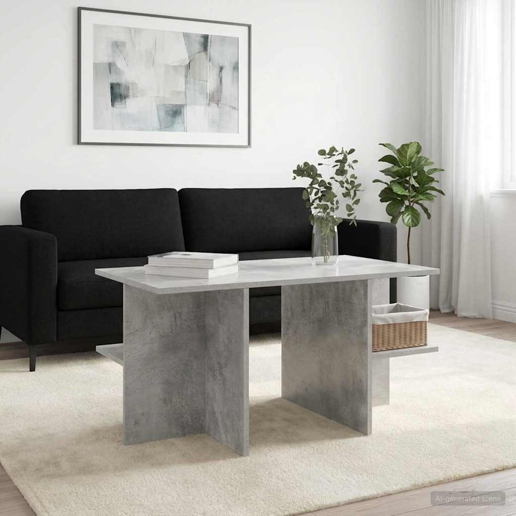 Sofabord Betongrå 87 x 50 x 45 cm Konstrueret træ