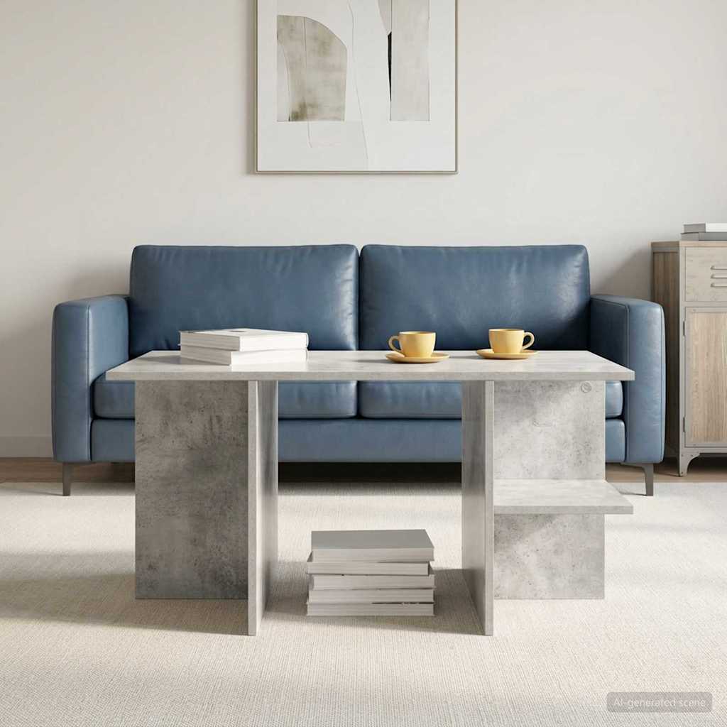Sofabord Betongrå 87 x 50 x 45 cm Konstrueret træ