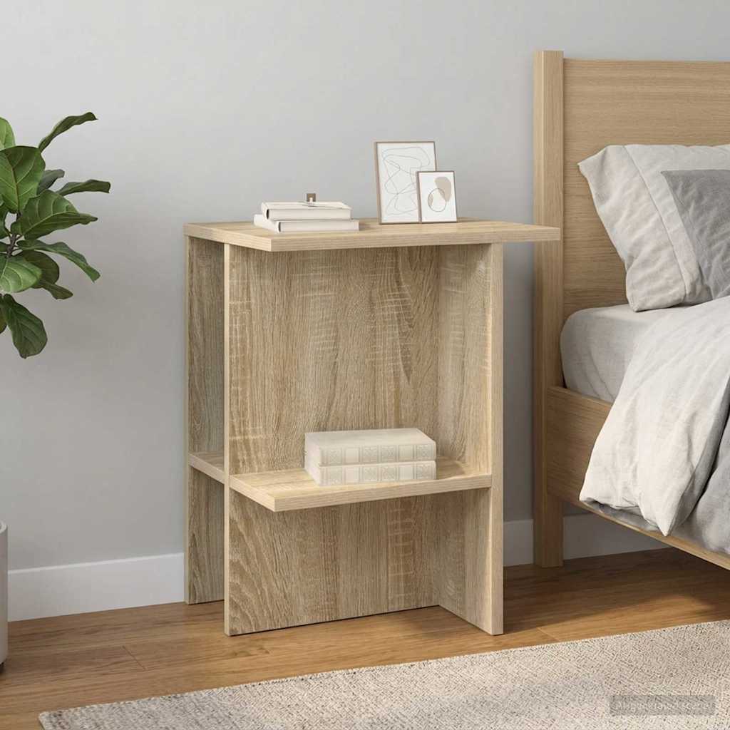 Sofabord 2 stk. Sonoma-eg 40 x 30 x 49 cm Konstrueret træ