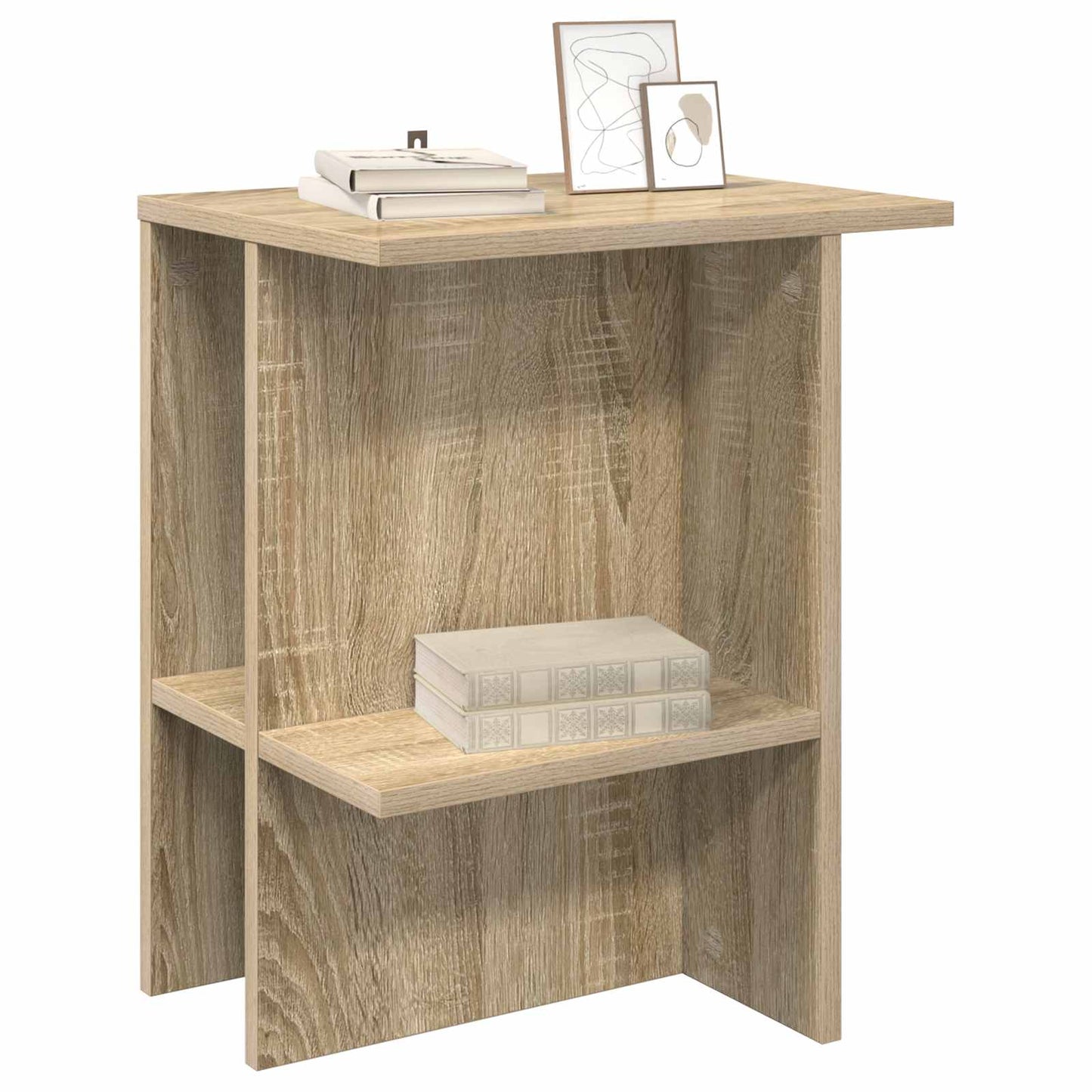 Sofabord 2 stk. Sonoma-eg 40 x 30 x 49 cm Konstrueret træ