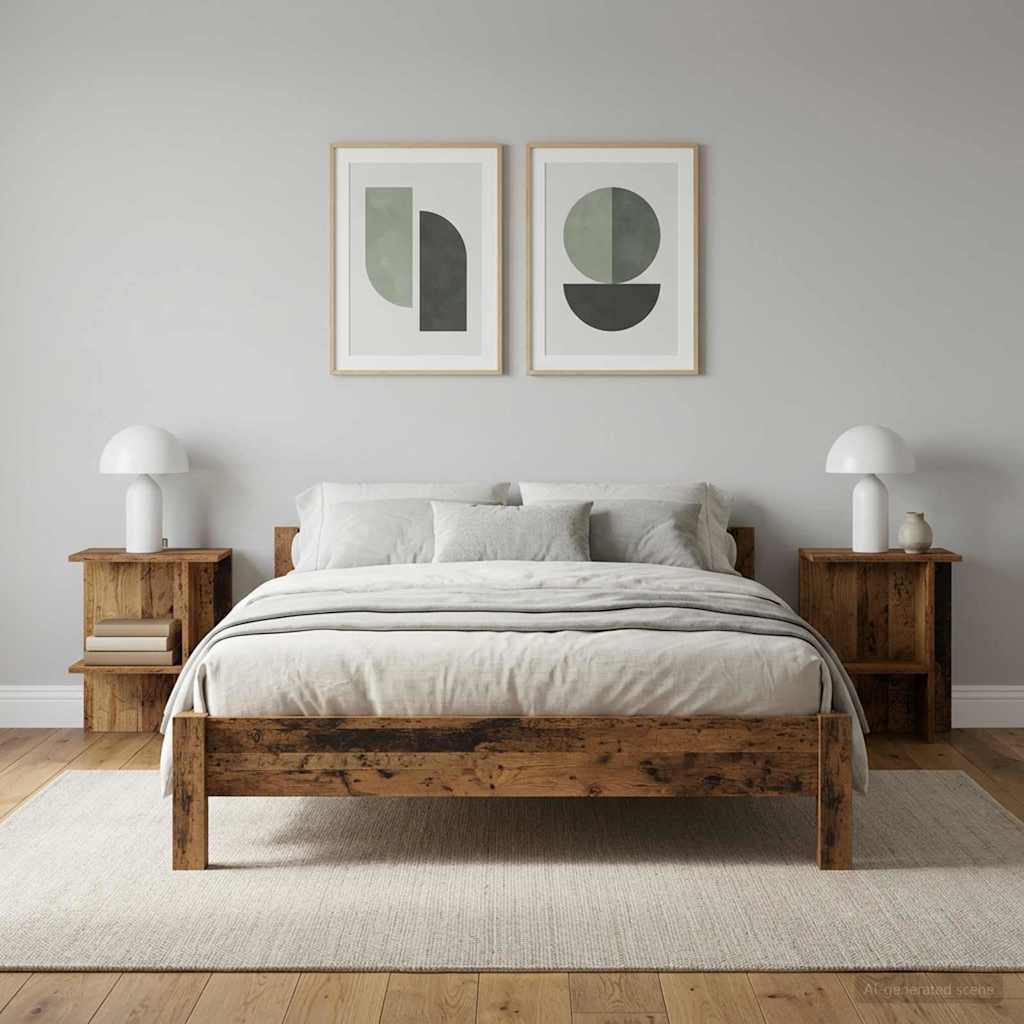 Sofabord 2 stk. Gammelt træ 40 x 30 x 49 cm Konstrueret træ
