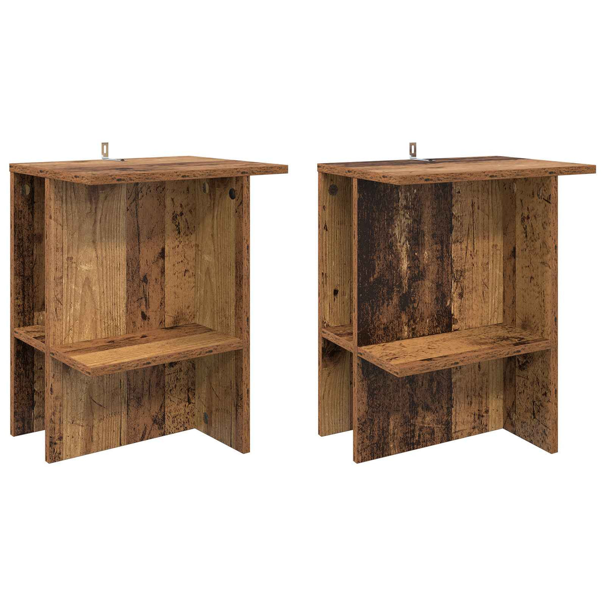 Sofabord 2 stk. Gammelt træ 40 x 30 x 49 cm Konstrueret træ