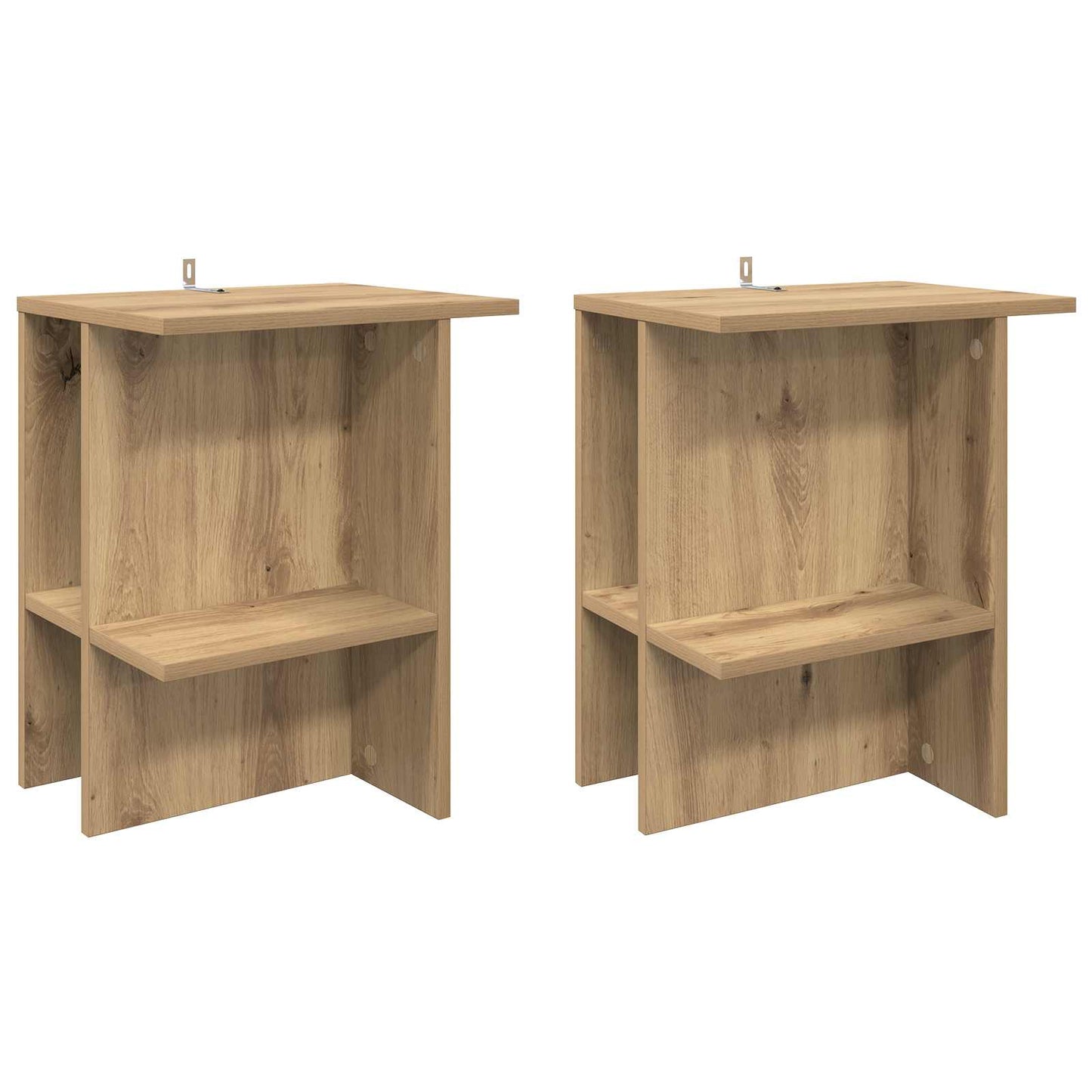 Sofabord 2 stk. Artisan-eg 40 x 30 x 49 cm Konstrueret træ