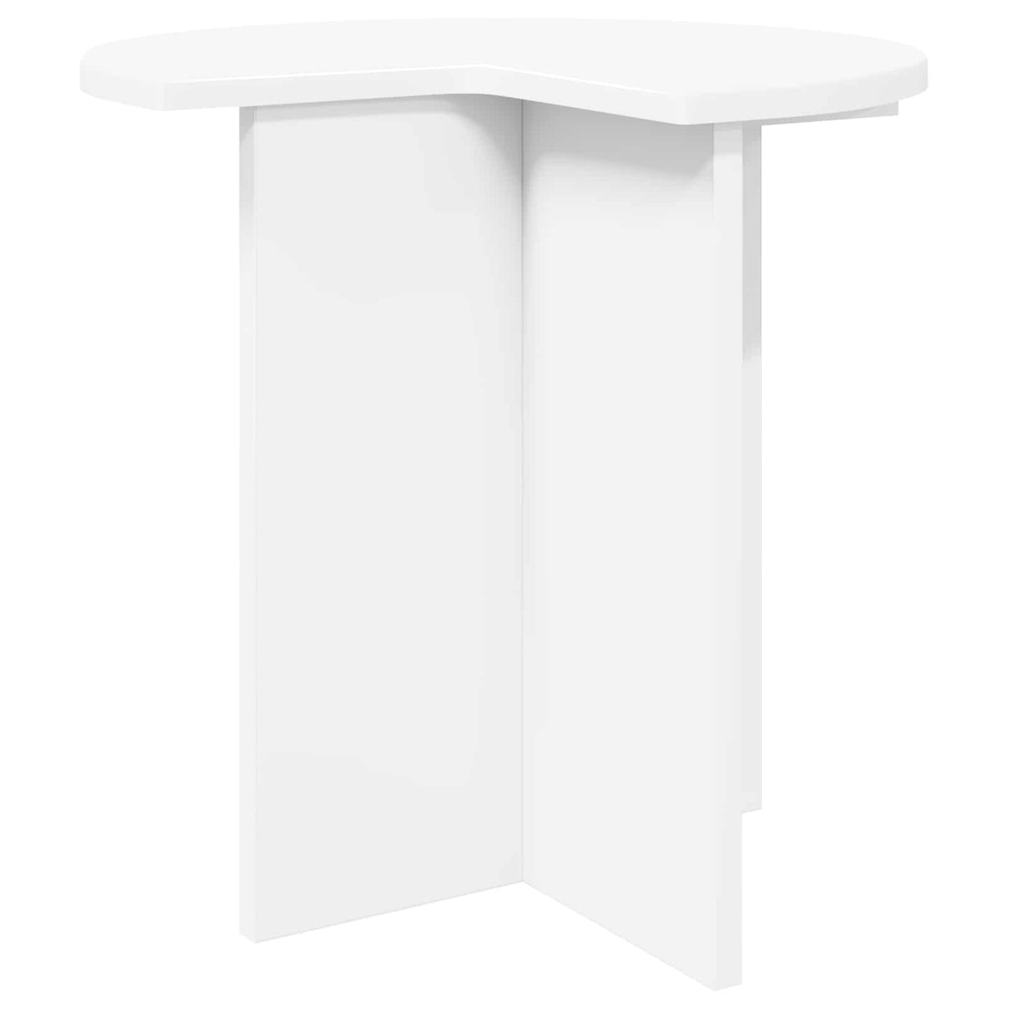 Sidebord Hvid Ø 39 x 38 cm Konstrueret træ