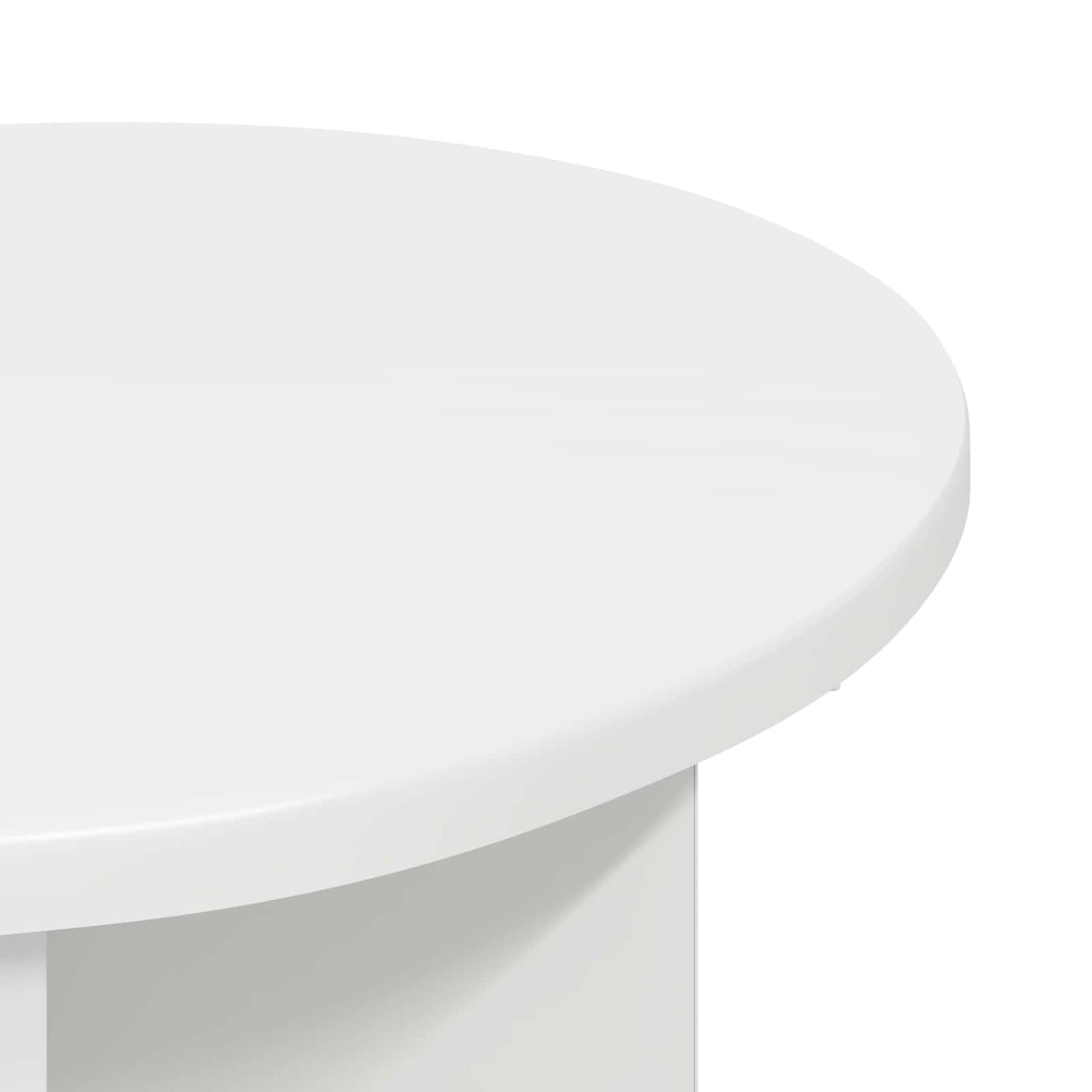 Sidebord 2 stk. Hvid Ø 39 x 38 cm Konstrueret træ