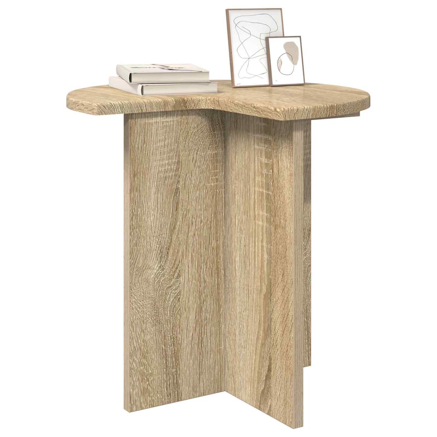 Sidebord 2 stk. Sonoma-eg Ø 39 x 38 cm Konstrueret træ