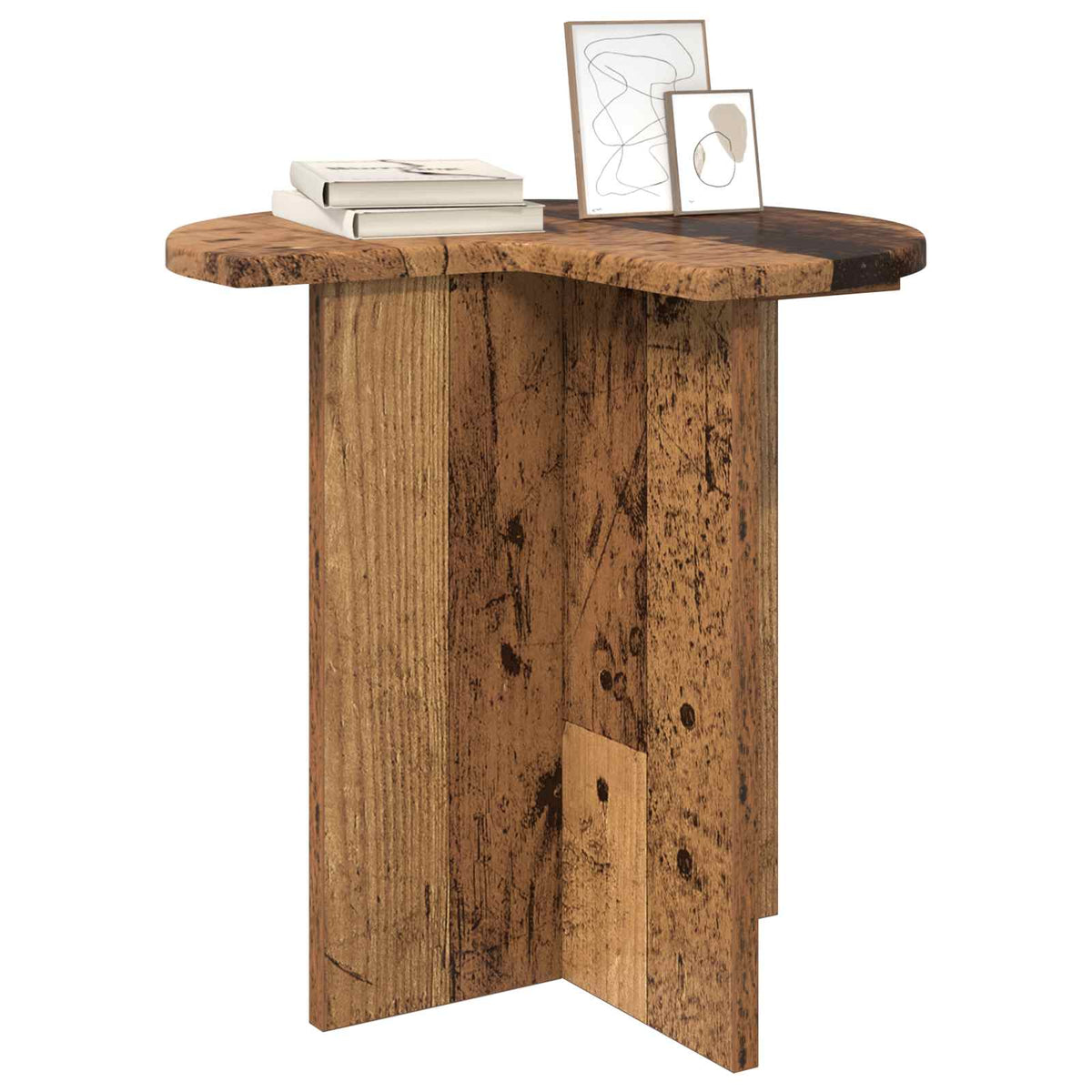 Sidebord 2 stk. Gammelt træ Ø 39 x 38 cm Konstrueret træ