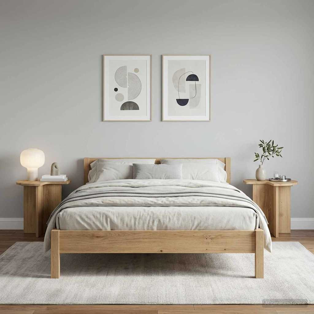 Sidebord 2 stk. Artisan-eg Ø 39 x 38 cm Konstrueret træ