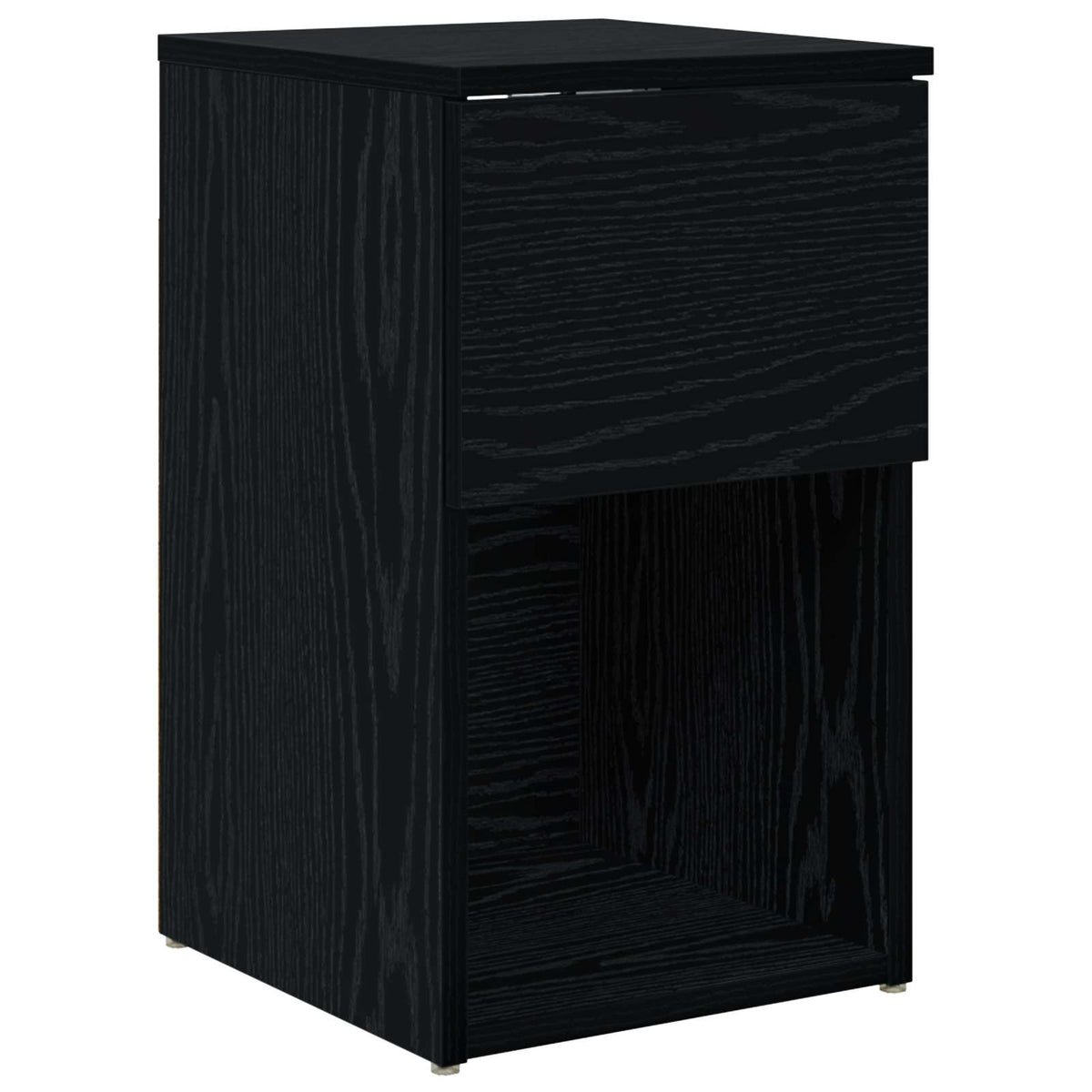 Sengeskab 2 stk. Sort eg 29 x 31,5 x 49 cm Konstrueret træ
