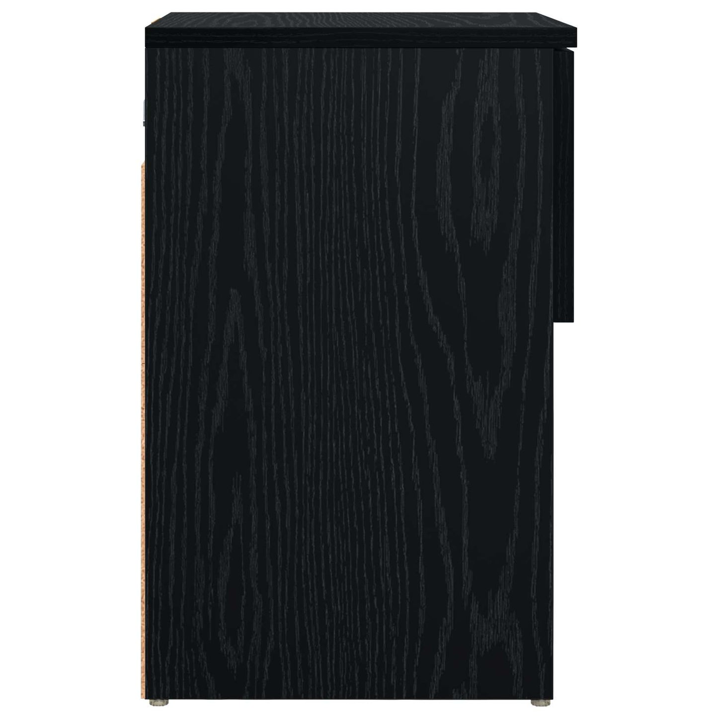 Sengeskab 2 stk. Sort eg 29 x 31,5 x 49 cm Konstrueret træ