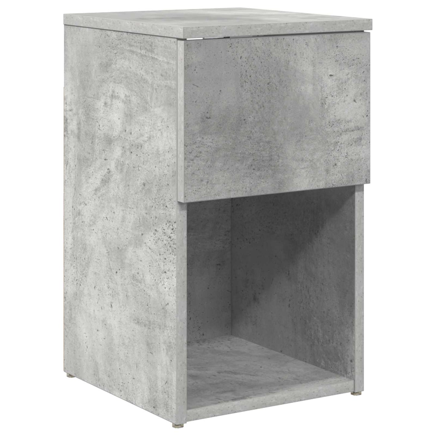 Sengeskab 2 stk. Betongrå 29 x 31,5 x 49 cm Konstrueret træ