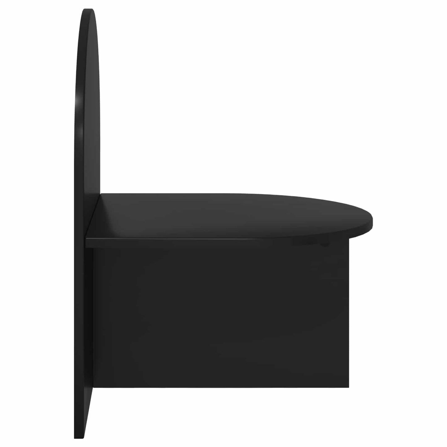 Sengebord 2 stk. Sort eg 48 x 49 x 65 cm Konstrueret træ