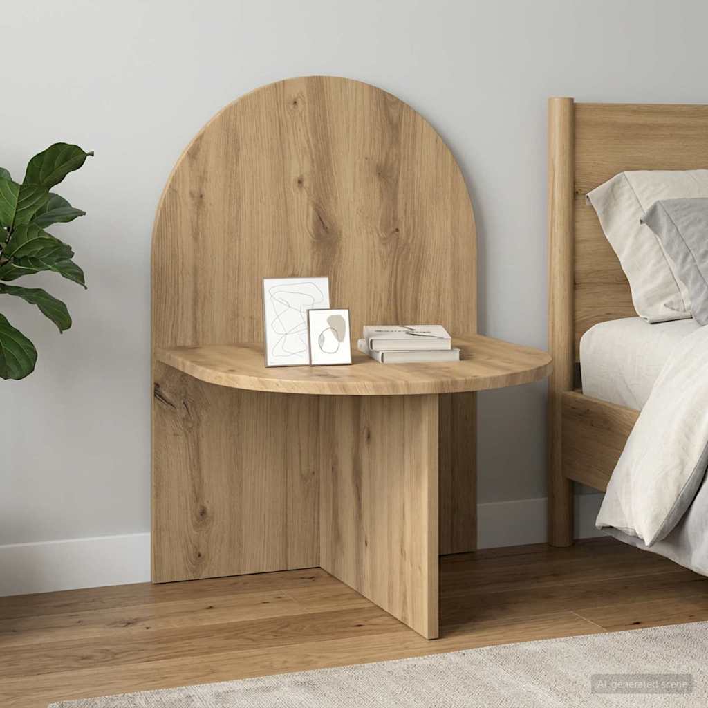 Sengebord 2 stk. Artisan-eg 48 x 49 x 65 cm Konstrueret træ