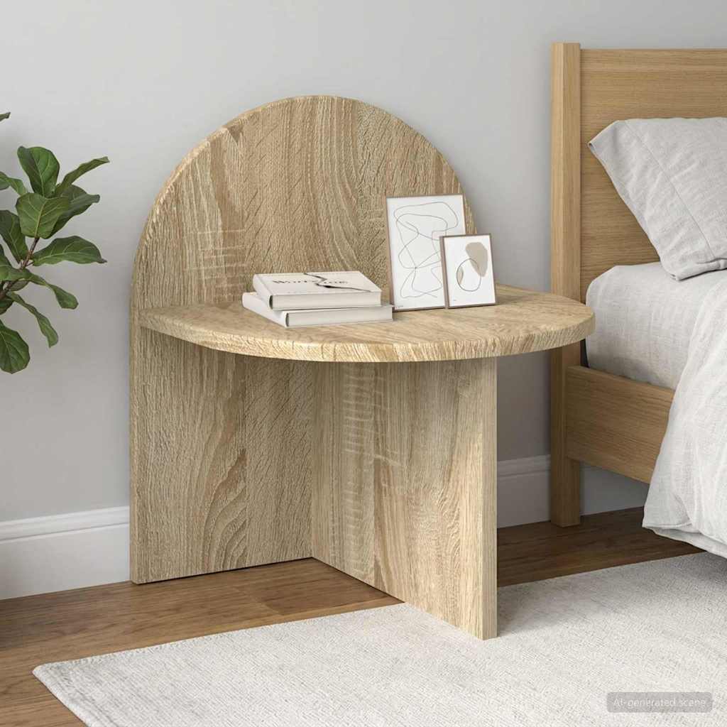 Sengebord Sonoma-eg 40 x 35,5 x 45,5 cm Konstrueret træ
