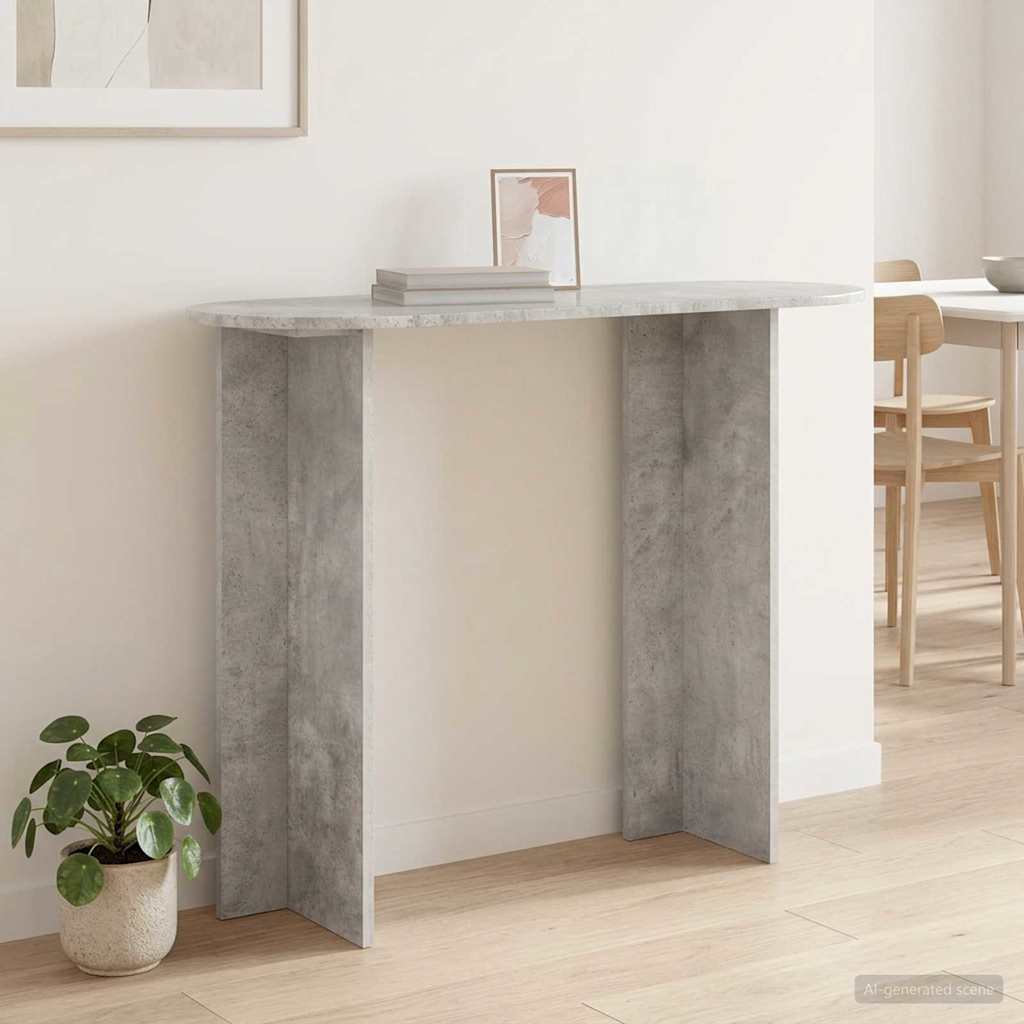 Konsolbord Betongrå 100 x 39,5 x 75 cm Konstrueret træ