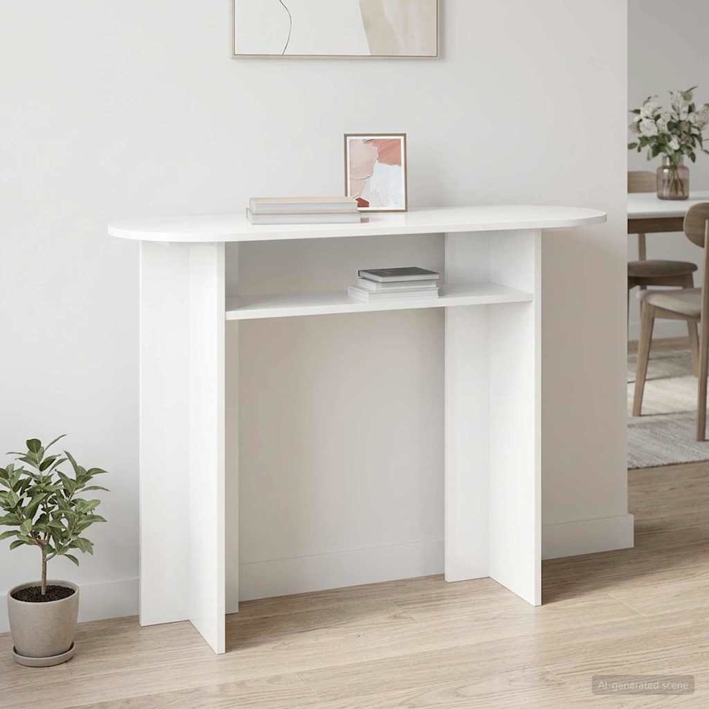 Konsolbord Hvid 100 x 39,5 x 75 cm Konstrueret træ