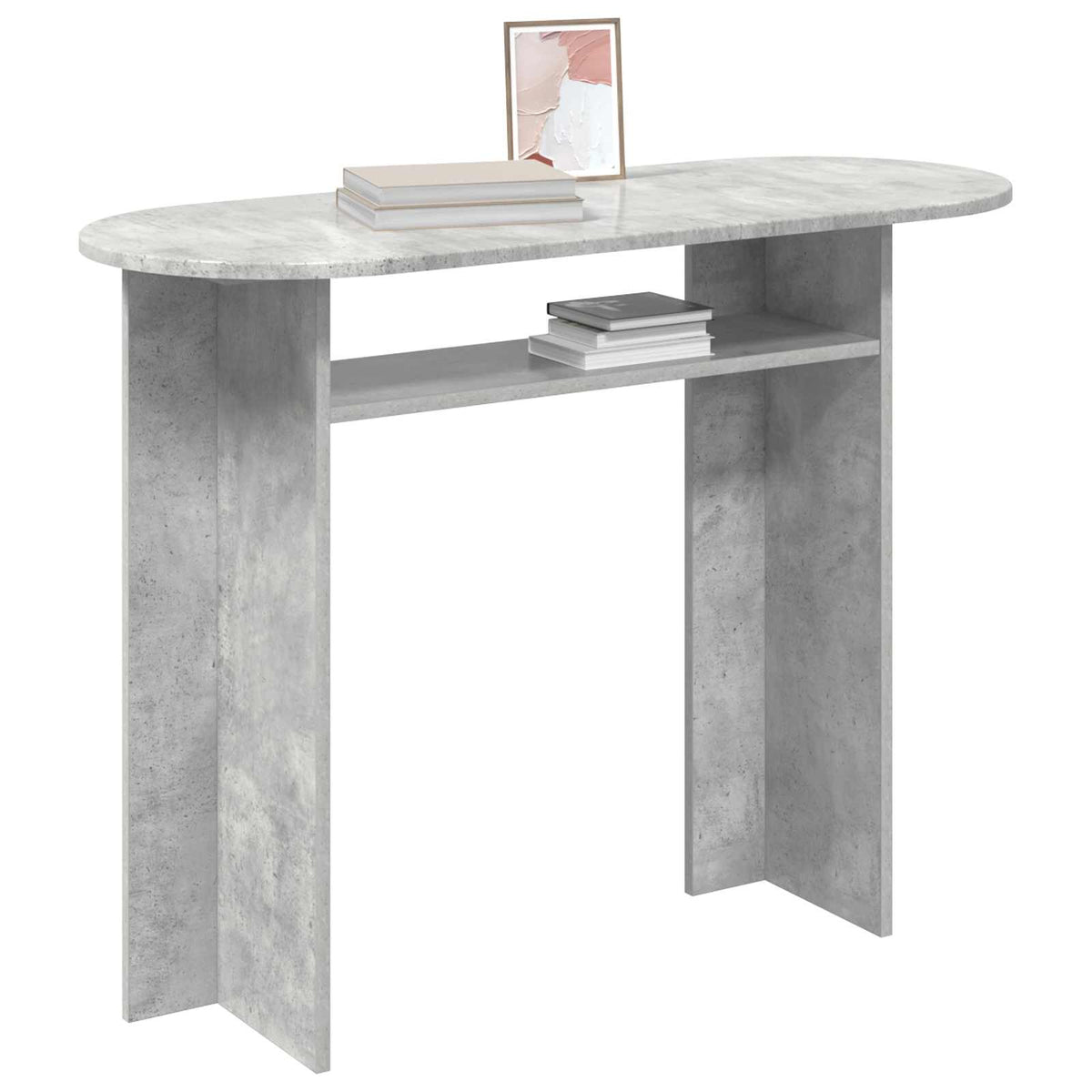 Konsolbord Betongrå 100 x 39,5 x 75 cm Konstrueret træ