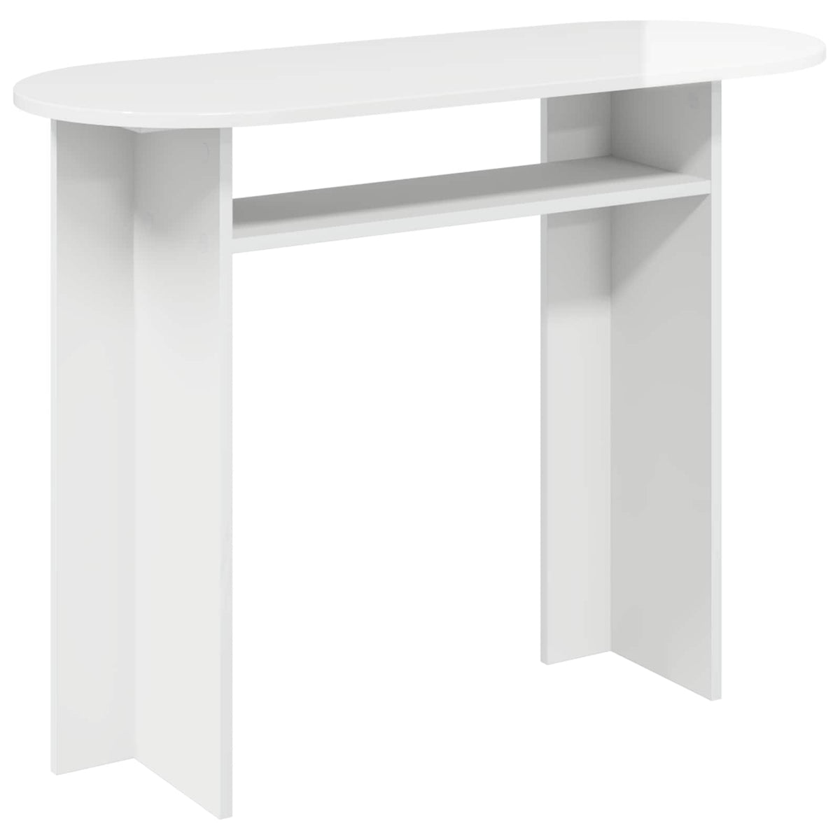 Konsolbord Hvid højglans 100 x 39,5 x 75 cm Konstrueret træ