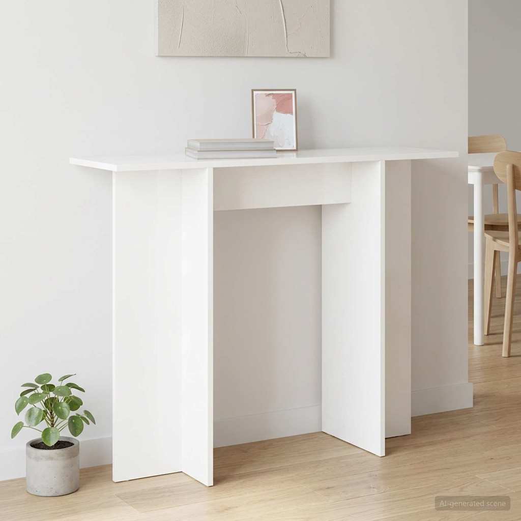Konsolbord Hvid 100 x 30 x 75 cm Konstrueret træ
