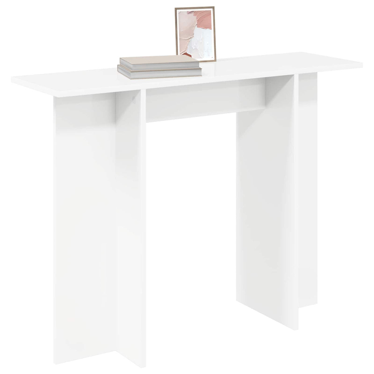 Konsolbord Hvid 100 x 30 x 75 cm Konstrueret træ