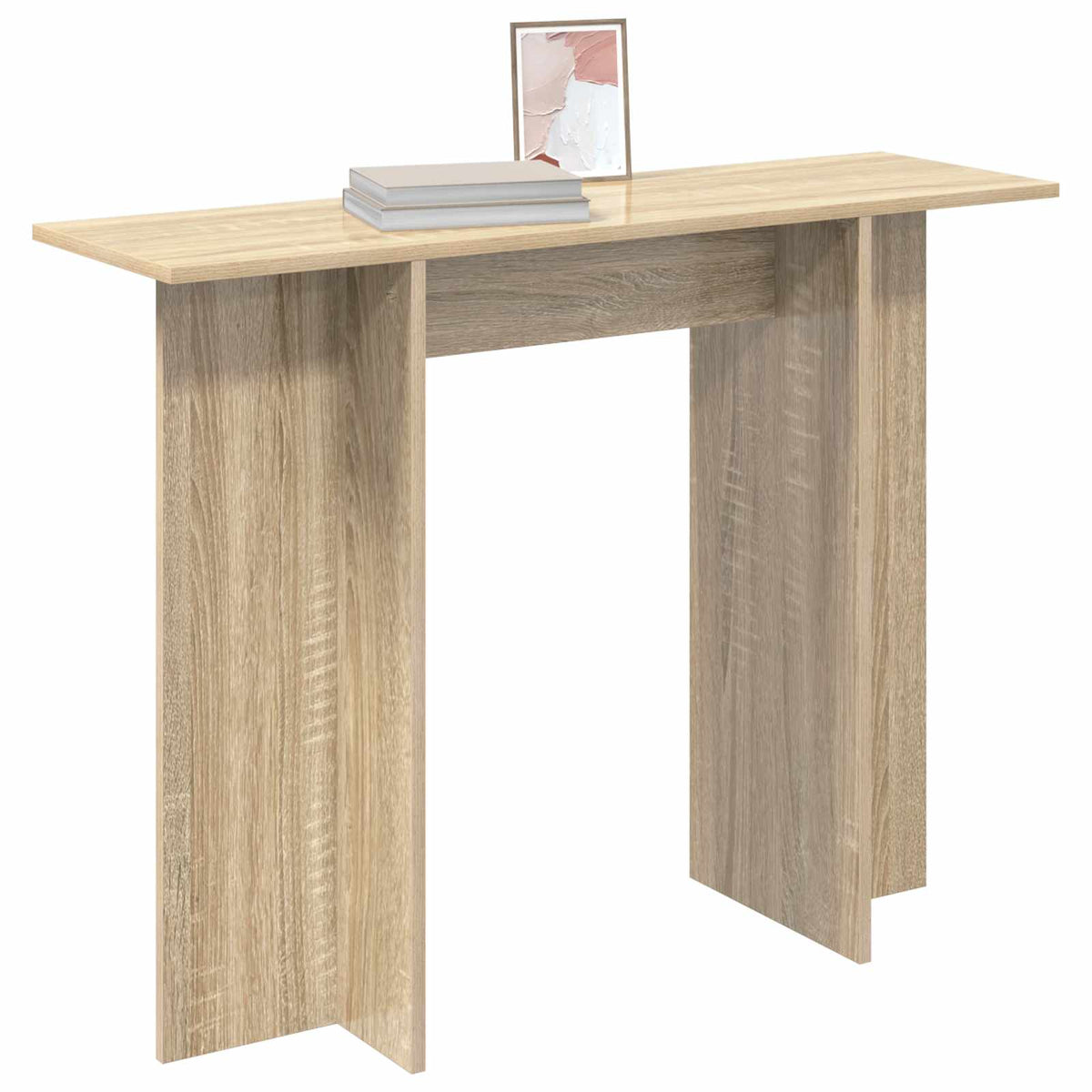 Konsolbord Sonoma-eg 100 x 30 x 75 cm Konstrueret træ