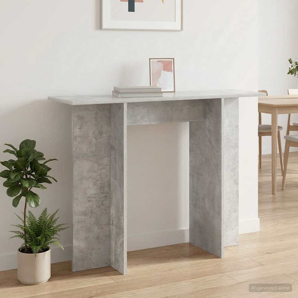 Konsolbord Betongrå 100 x 30 x 75 cm Konstrueret træ