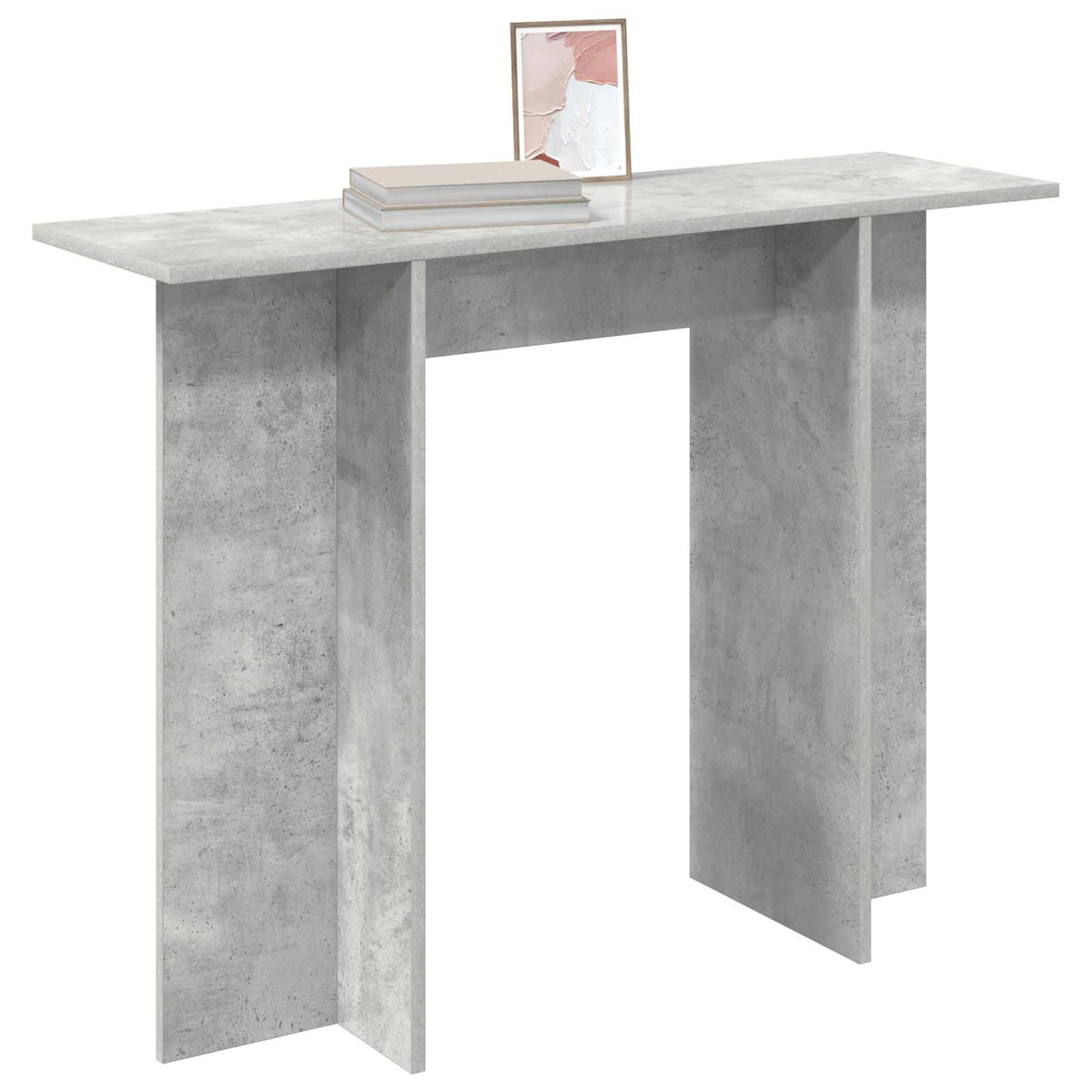 Konsolbord Betongrå 100 x 30 x 75 cm Konstrueret træ