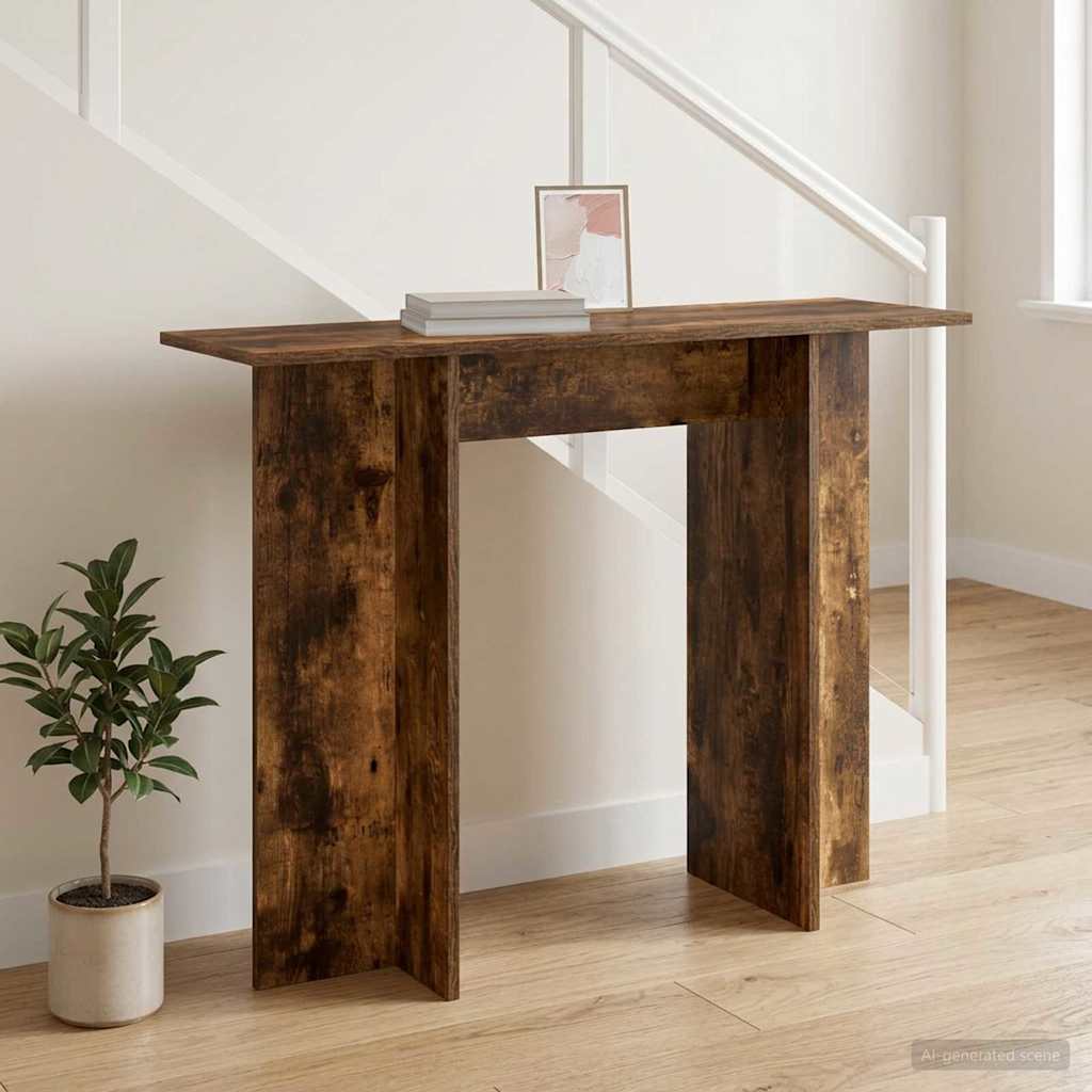 Konsolbord Røget Eg 100 x 30 x 75 cm Konstrueret træ
