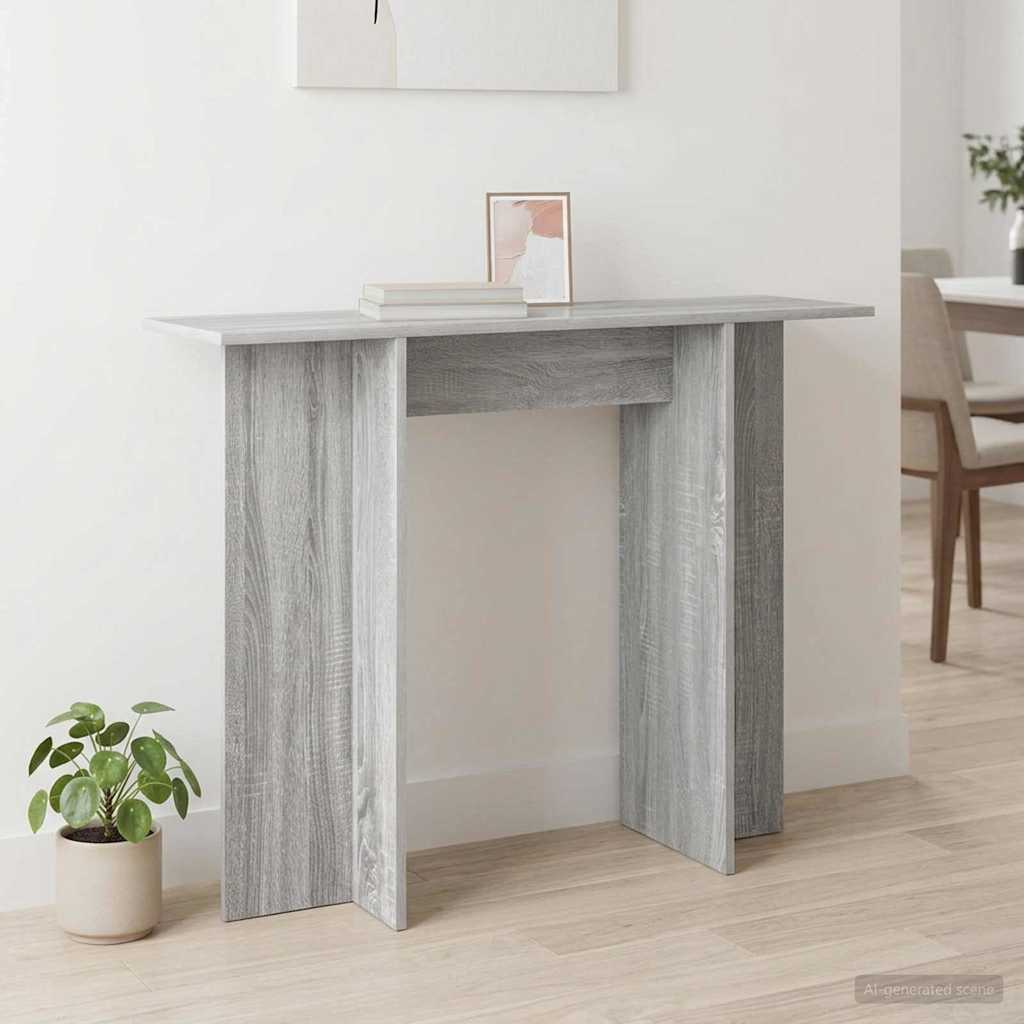Konsolbord Grå sonoma-eg 100 x 30 x 75 cm Konstrueret træ