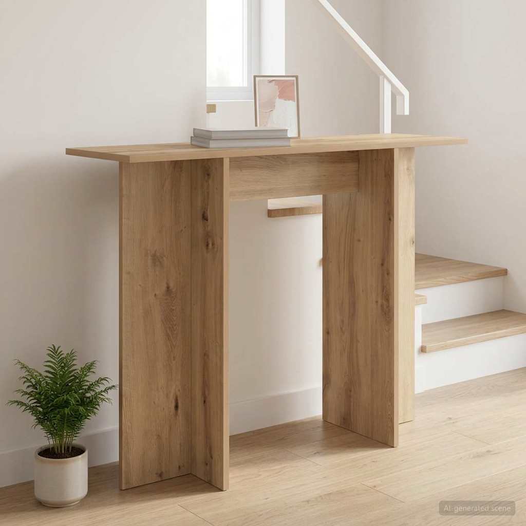 Konsolbord Artisan-eg 100 x 30 x 75 cm Konstrueret træ