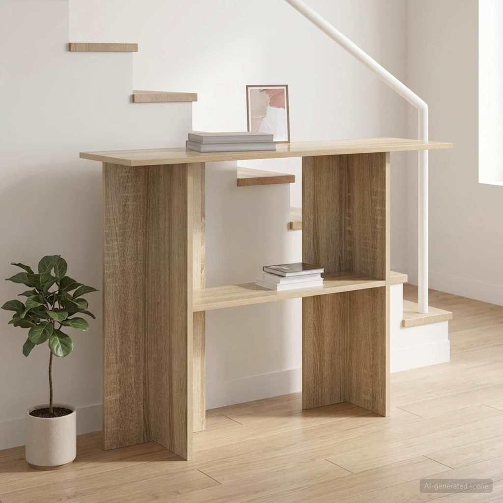 Konsolbord Sonoma-eg 100 x 30 x 75 cm Konstrueret træ