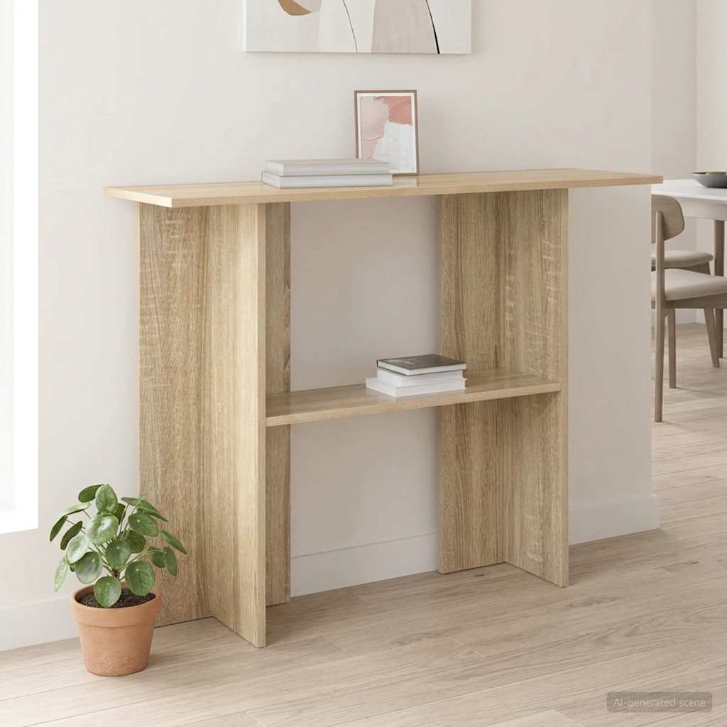Konsolbord Sonoma-eg 100 x 30 x 75 cm Konstrueret træ