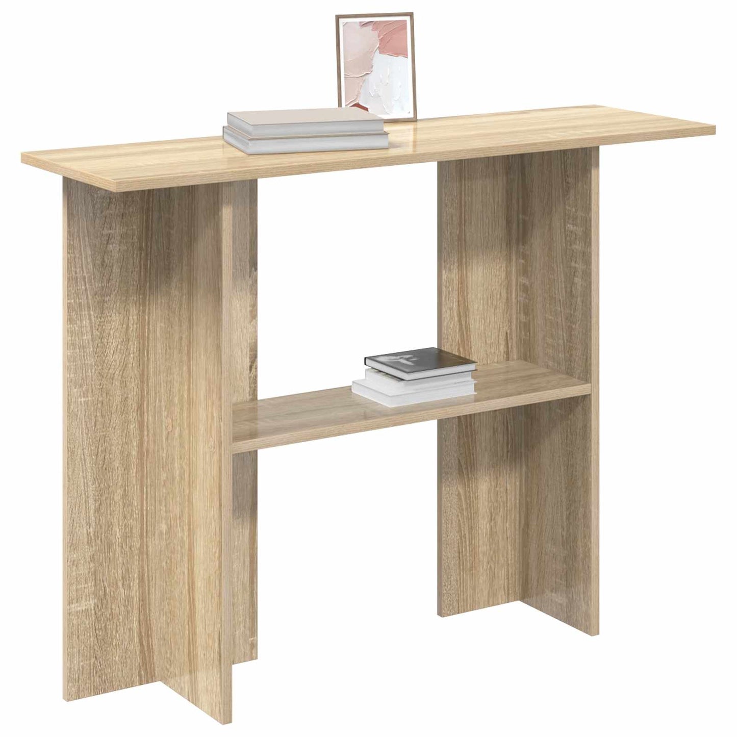 Konsolbord Sonoma-eg 100 x 30 x 75 cm Konstrueret træ
