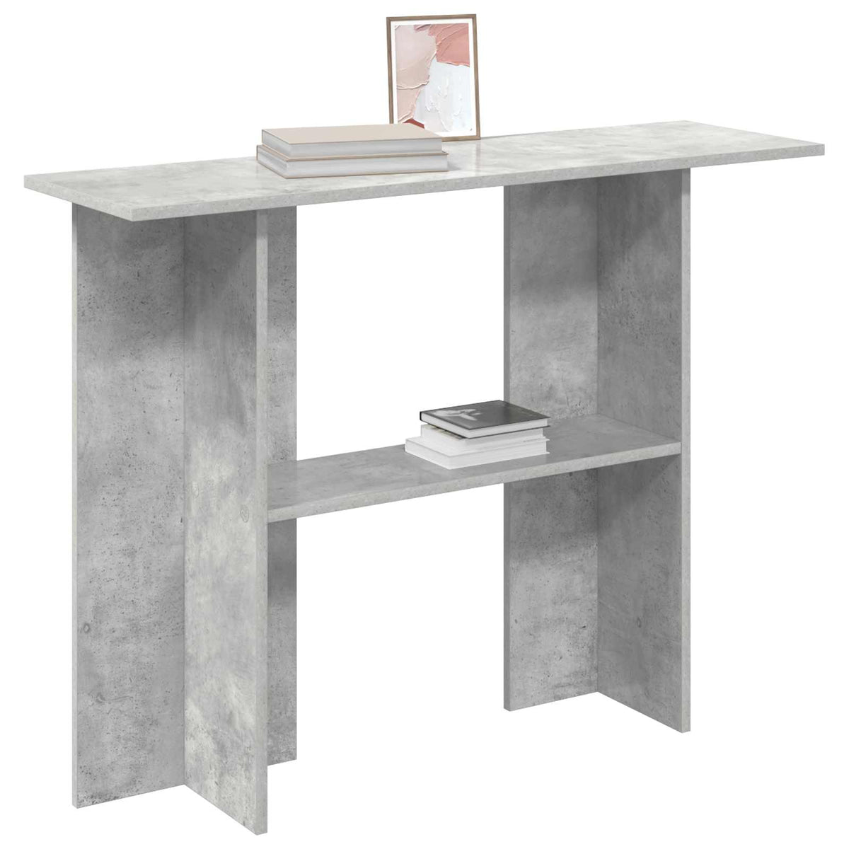 Konsolbord Betongrå 100 x 30 x 75 cm Konstrueret træ