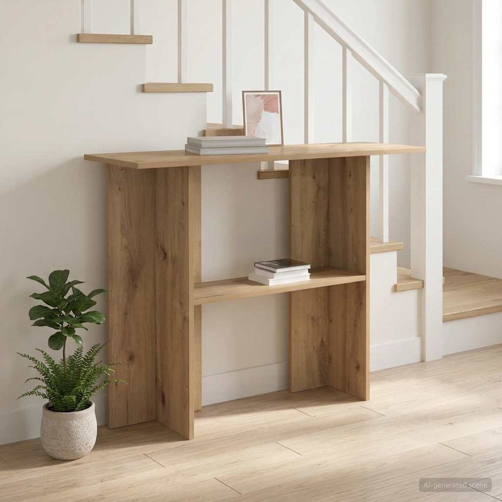 Konsolbord Artisan-eg 100 x 30 x 75 cm Konstrueret træ